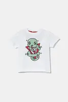 Dětské bavlněné tričko Guess bílá barva, s potiskem, N5RI03 K6XN4