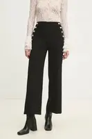 Kalhoty Answear.LAB dámské, černá barva, jednoduché, high waist