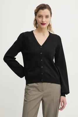 Kardigan Bruuns Bazaar dámský, černá barva, lehký, BBW4578