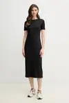 Bavlněné šaty Calvin Klein černá barva, midi, K20K208299