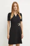 Šaty Morgan RSCUBA černá barva, mini, RSCUBA