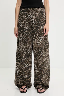 Tepláky Answear.LAB šedá barva, široké, high waist