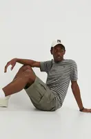 Bavlněné tričko G-Star šedá barva