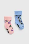 Dětské ponožky Happy Socks Kids Butterfly Baby Terry Socks 2-pack růžová barva