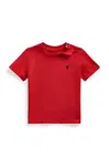 Bavlněné dětské tričko Polo Ralph Lauren červená barva, 320832904036