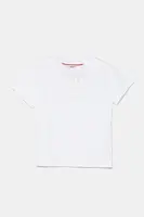 Dětské bavlněné tričko HUGO bílá barva, s potiskem, G00335