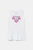 Dětské bavlněné šaty Guess bílá barva, mini, K4RK23 KA6W4