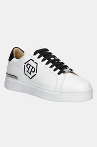 Kožené tenisky Philipp Plein Nappa Lo-Top Hexagon