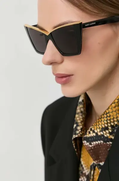 Sluneční brýle Saint Laurent dámské, černá barva, SL 570