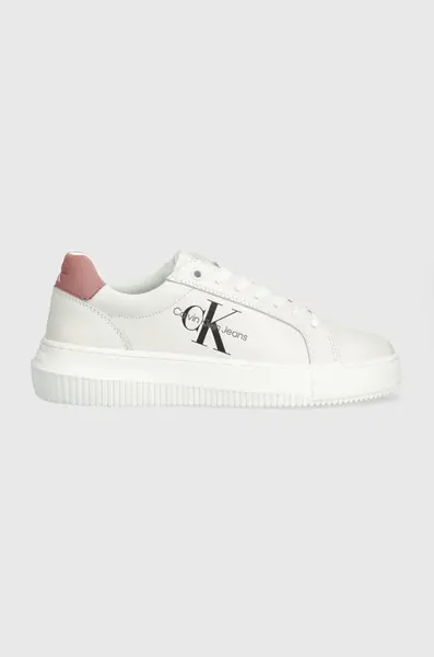 Kožené tenisky Calvin Klein Jeans CHUNKY CUPSOLE MONO LTH WN