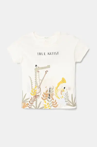 Bavlněné dětské tričko United Colors of Benetton