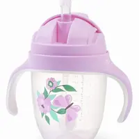 Babyono Nekapající hrneček se zatíženým brčkem , 240 ml, lila