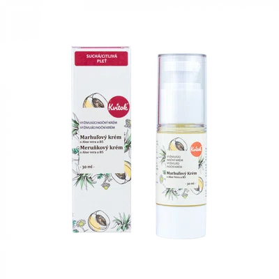 Kvitok Noční meruňkový krém pro citlivou pleť (30 ml)