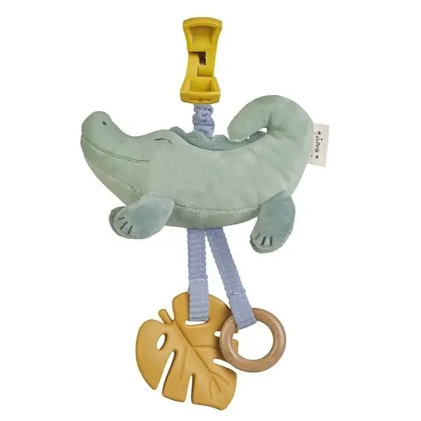 Saro Baby závěsná hračka s klipem Jungle Party Crocodile