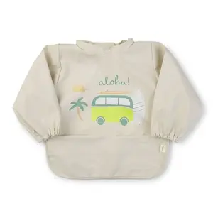 Saro Baby nepropustný bryndák s rukávkama Aloha