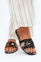 Boto Plastové Dámske Sandále S Dekoratívnou Prackou Čierne Clariola