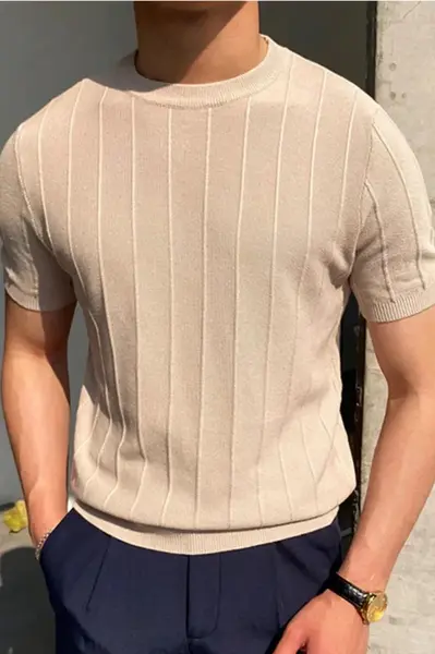 81037 Dewberry Mens Crew Neck Knit T-Shirt-VISION