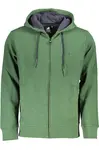 US GRAND POLO MEN'S GREEN ZIP SWEATSHIRT
