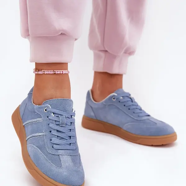 EVENTO Dámske Nízke Semišové Tenisky Modré Paliana