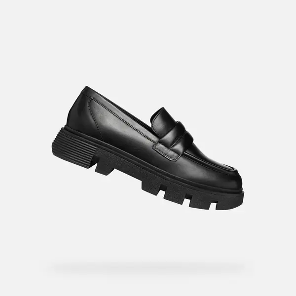 Black women's moccasins Geox Vilde - Women's