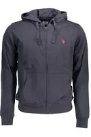 Pánska mikina US Polo na zips modrá