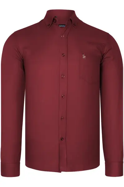 G985 DEWBERRY MEN'S SHIRT-BURGUNDY