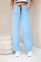 Kesi Włoski Nohavice Punto so širokou nohou modrý