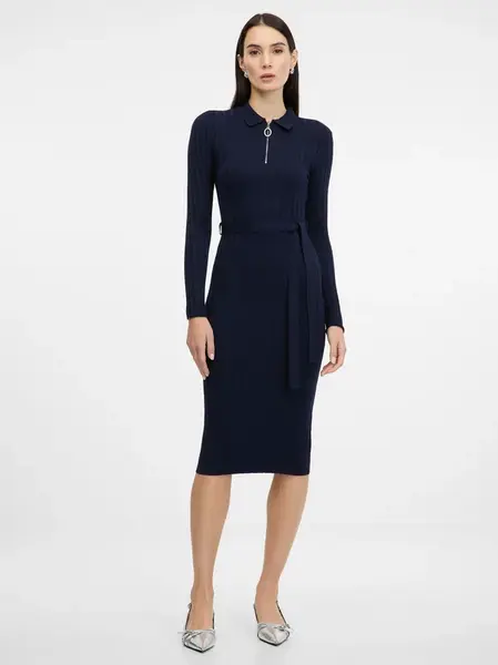 Dark blue women's midi dress ORSAY - Women's