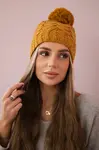 Kesi Čapica s fleece Waleria K307 horčica
