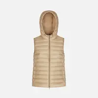 Beige women's down vest Geox Jaysen - Women's
