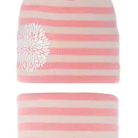 AGBO Girl's winter/ autumn set: hat and tube scarf pink Lila