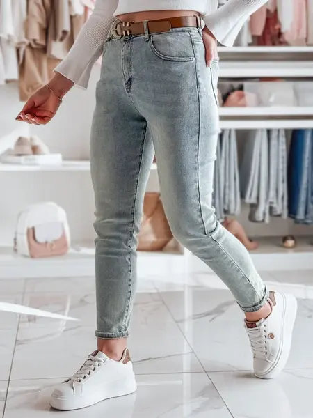 Dámske slim fit rifle s vysokým pásom