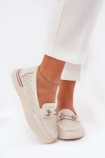 Prešité Baleríny Z Prírodnej Kože Vinceza