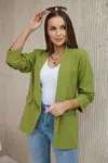 Kesi Włoski Elegantná bunda s chlopňami olivový