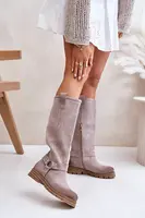 Zazoo Dámske Semišové Kozačky Až Po Koleno Lewski