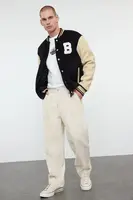 Trendyol Limited Edition Stone Unisex Balloon Fit Woven Gabardine Cotton Trousers