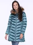 PERSO Woman's Women's winter jacket with natural fur on the hood,casual style