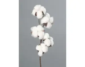 Umělá květina Bavlník 49 cm, bílá