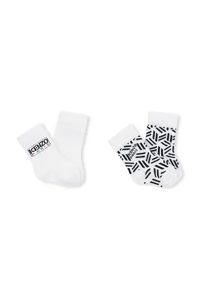 Dětské ponožky Kenzo Kids 2-pack bílá barva, K61209