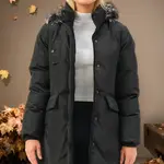 Z6774 DEWBERRY WOMEN'S COAT-PLAIN BLACK