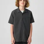 Šedá chlapčenská vzorovaná košeľa GAP