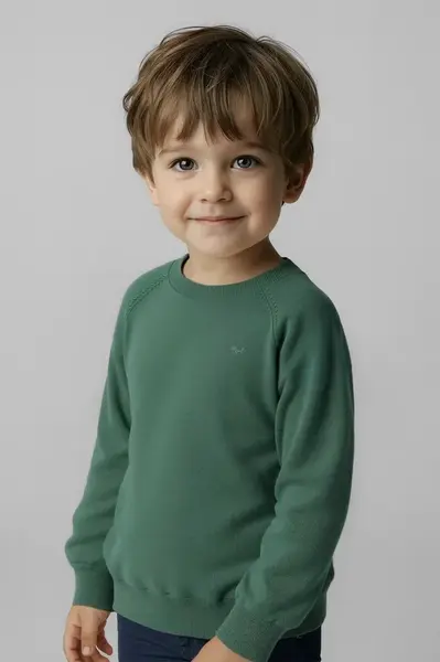 Detský bavlnený sveter Mayoral zelená farba, 323