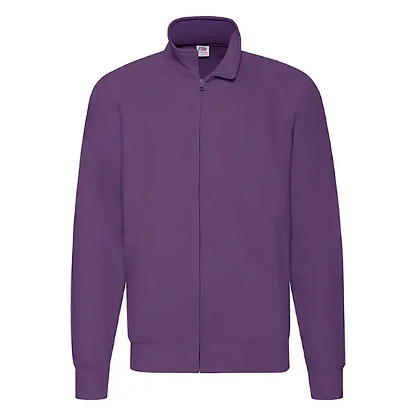 Men's Purple Lightweight Sweat Jacket Fruit of the Loom