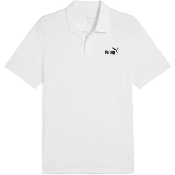 Puma ESSENTIALS NO 1.LOGO PIQUE POLO Pánske polo tričko, biela, veľkosť