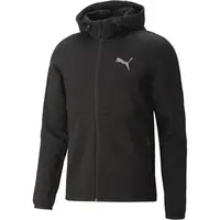 Puma EVOSTRIPE FULL-ZIP HOODIE DK Pánska športová mikina, čierna, veľkosť