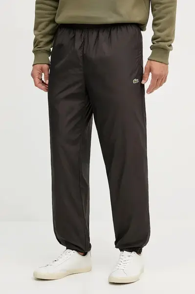 Tepláky Lacoste pánské, hnědá barva, XH8909