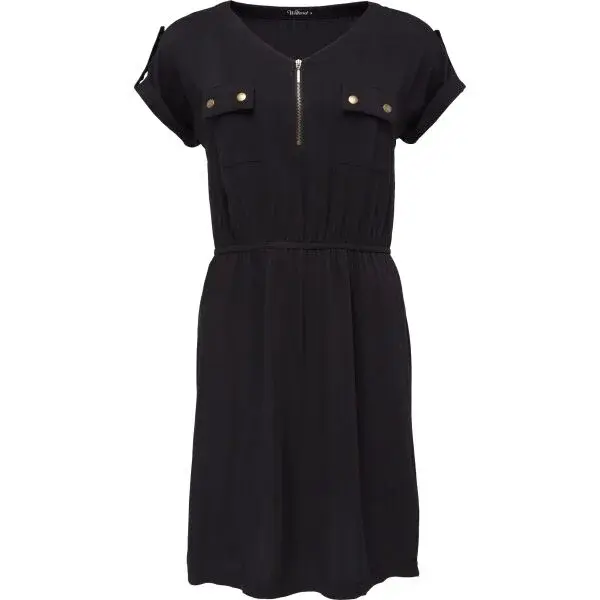 Willard ELVENA Dámske plátené šaty, čierna, veľkosť