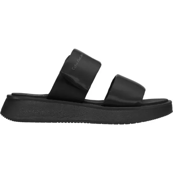 Calvin Klein SLIDE DOUBLE STRAP Dámske šľapky, čierna, veľkosť