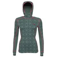 KARI TRAA ROSE Dámske merino tričko s dlhým rukávom, tmavo zelená, veľkosť