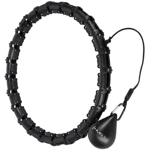 HMS HHW02 Masážna hula hop obruč so závažím, čierna, veľkosť